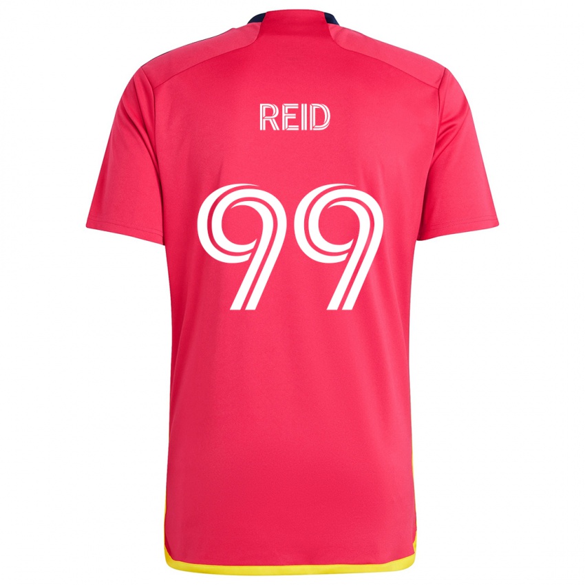 Dětské Jayden Reid #99 Červená Modrá Domů Hráčské Dresy 2024/25 Dres