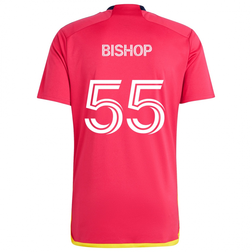 Dětské Nick Bishop #55 Červená Modrá Domů Hráčské Dresy 2024/25 Dres