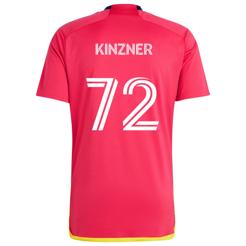 Dětské Eric Kinzner #72 Červená Modrá Domů Hráčské Dresy 2024/25 Dres