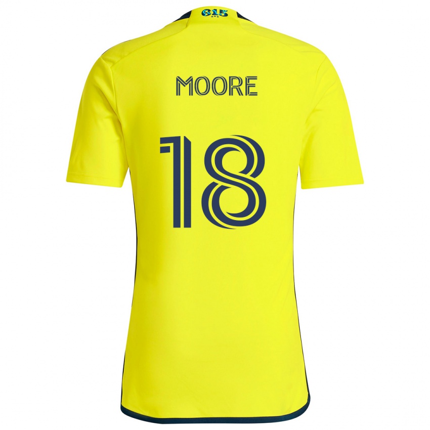 Dětské Shaq Moore #18 Žlutá Modrá Domů Hráčské Dresy 2024/25 Dres