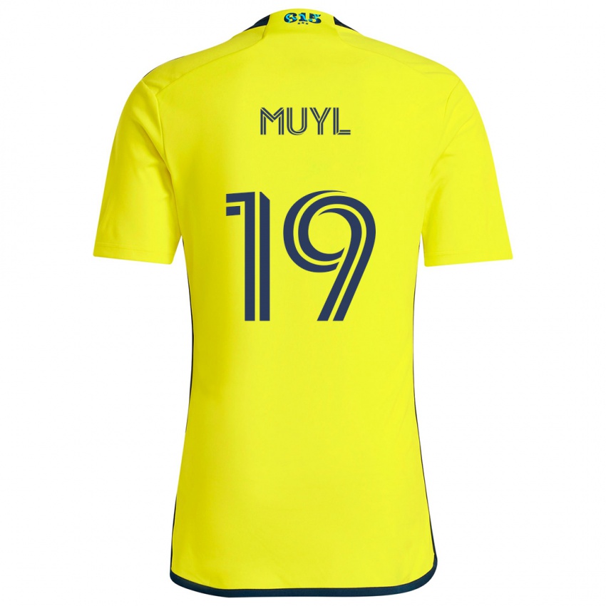 Dětské Alex Muyl #19 Žlutá Modrá Domů Hráčské Dresy 2024/25 Dres