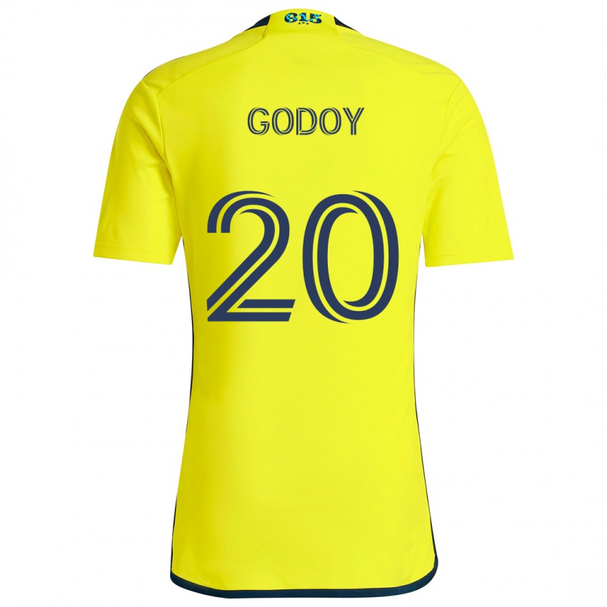 Dětské Aníbal Godoy #20 Žlutá Modrá Domů Hráčské Dresy 2024/25 Dres