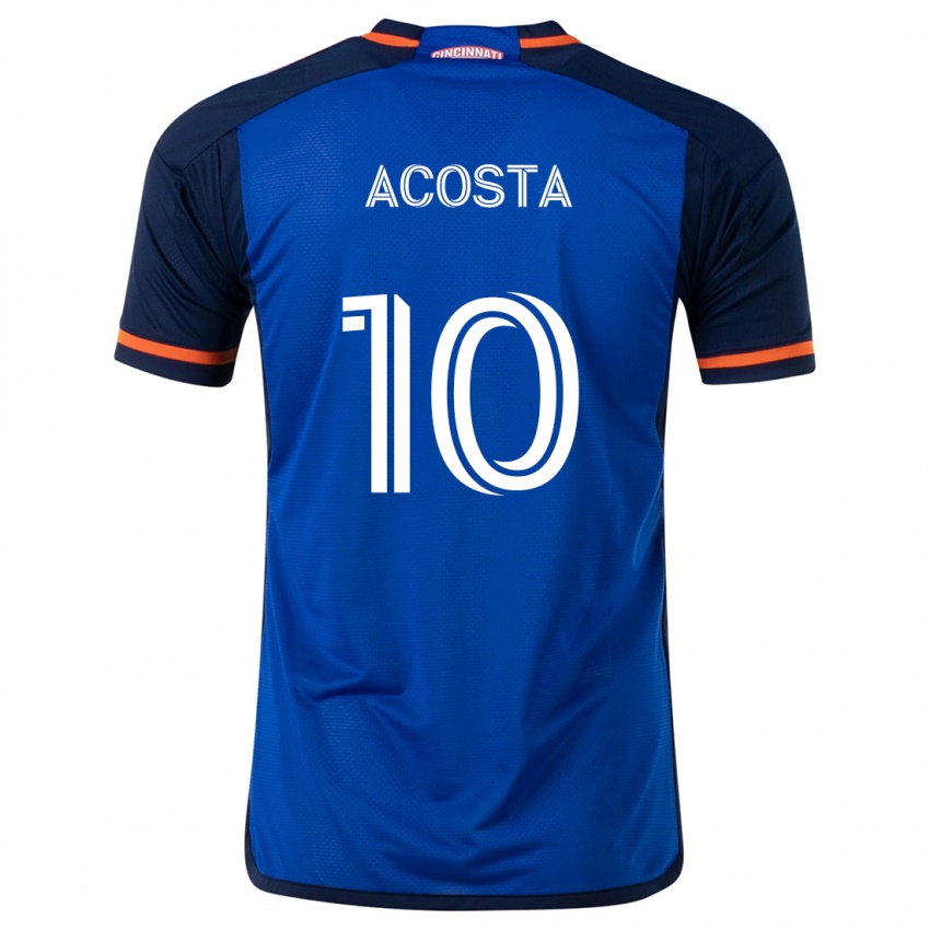 Dětské Luciano Acosta #10 Modrá Bílá Domů Hráčské Dresy 2024/25 Dres