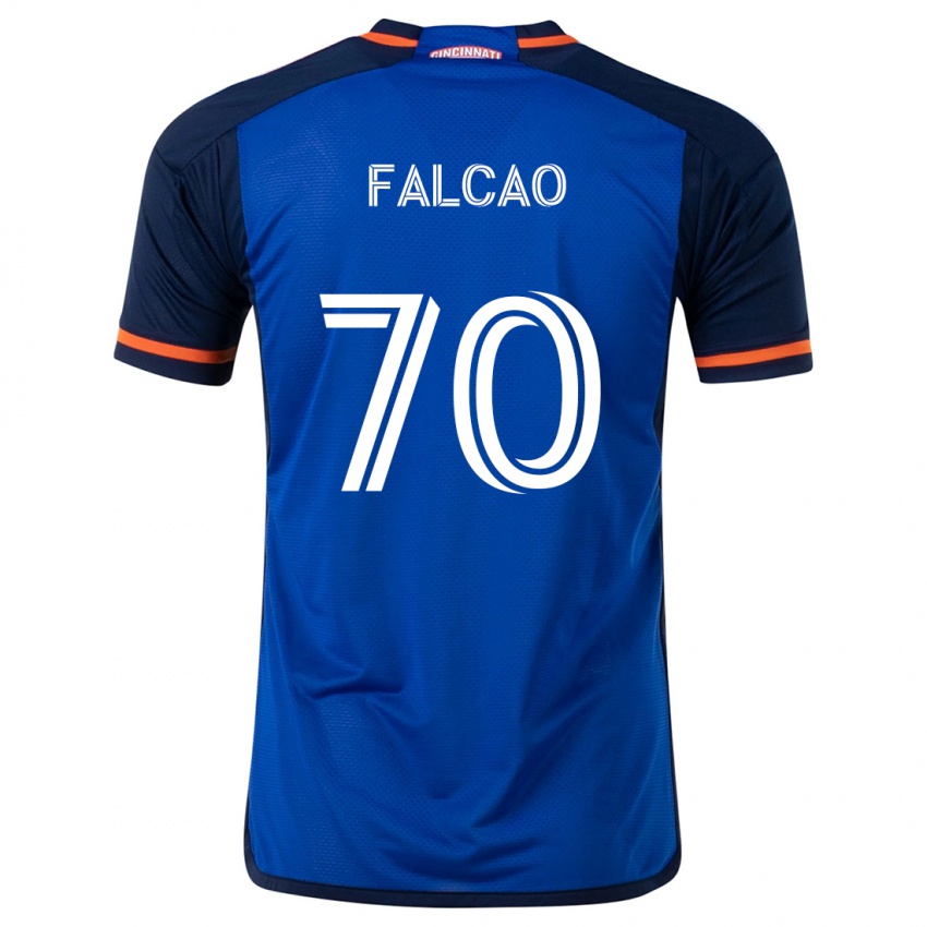 Dětské Kiano Falcao #70 Modrá Bílá Domů Hráčské Dresy 2024/25 Dres