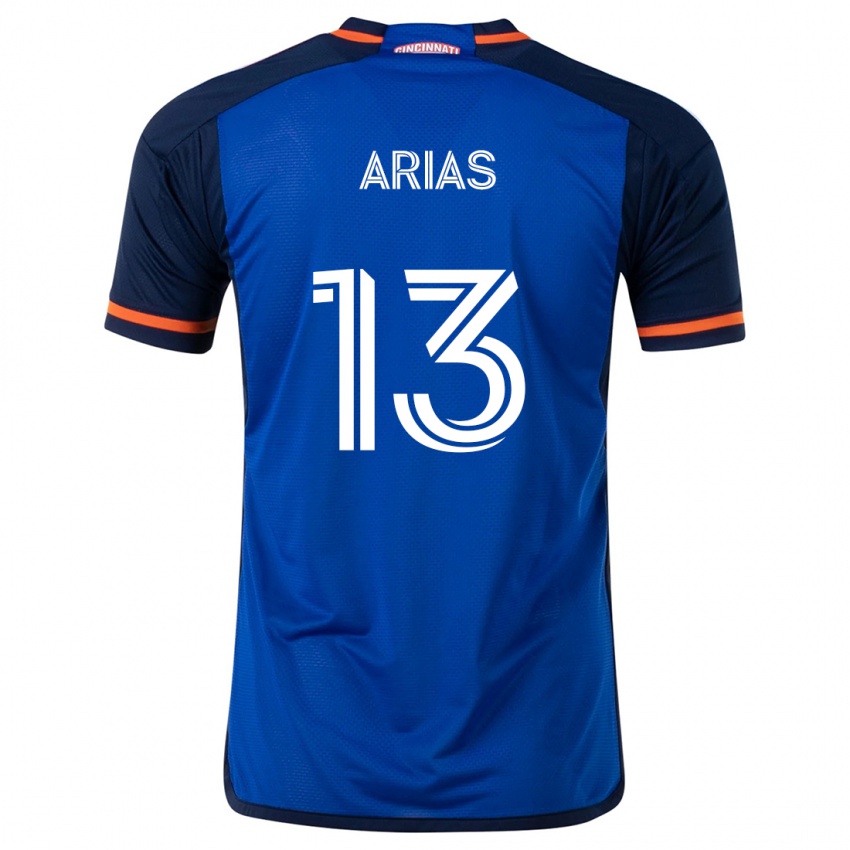 Dětské Santiago Arias #13 Modrá Bílá Domů Hráčské Dresy 2024/25 Dres