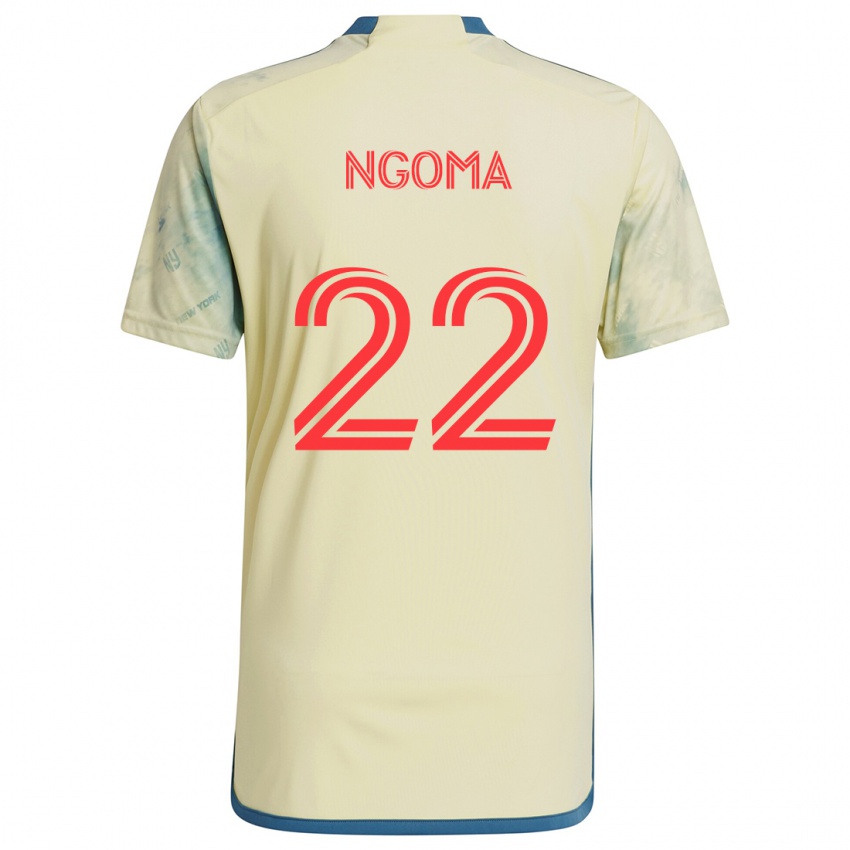 Dětské Serge Ngoma #22 Žlutá Červená Modrá Domů Hráčské Dresy 2024/25 Dres