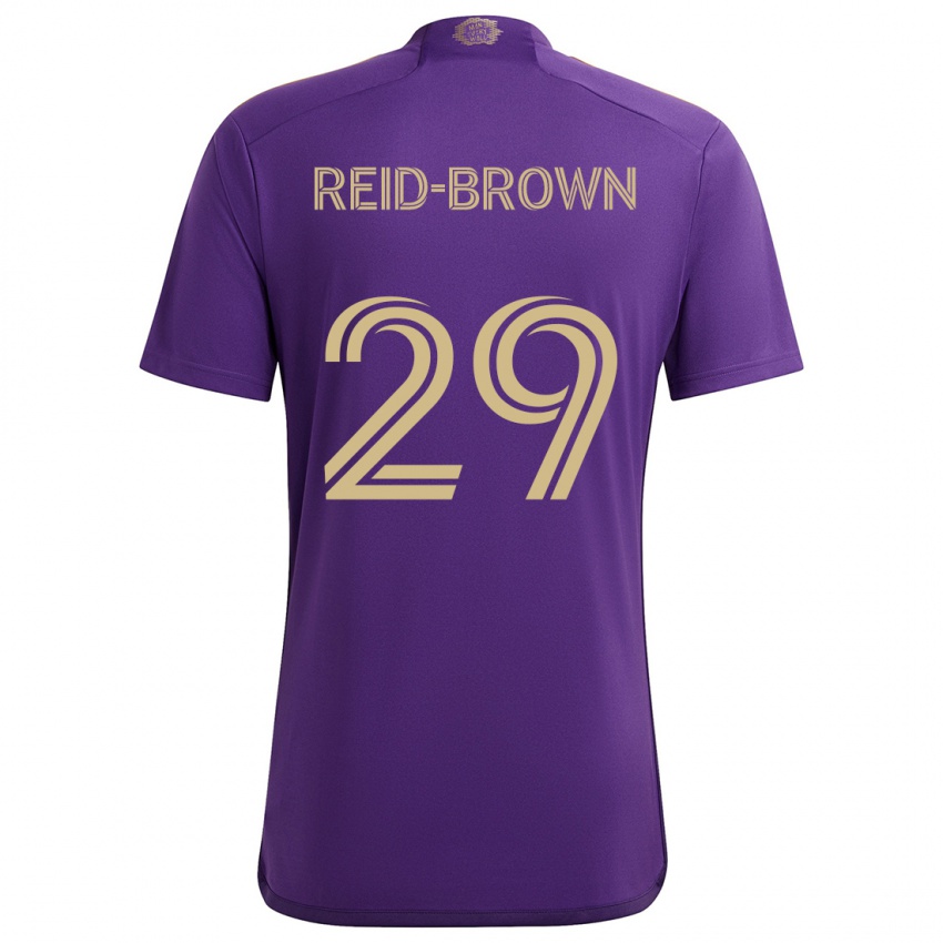 Dětské Tahir Reid-Brown #29 Fialově Žlutá Domů Hráčské Dresy 2024/25 Dres