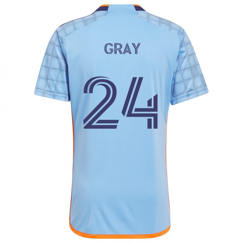 Dětské Tayvon Gray #24 Modrá Oranžová Domů Hráčské Dresy 2024/25 Dres