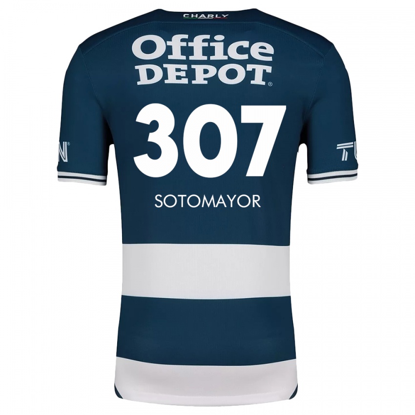 Dětské Jacob Sotomayor #307 Modrá Bílá Domů Hráčské Dresy 2024/25 Dres