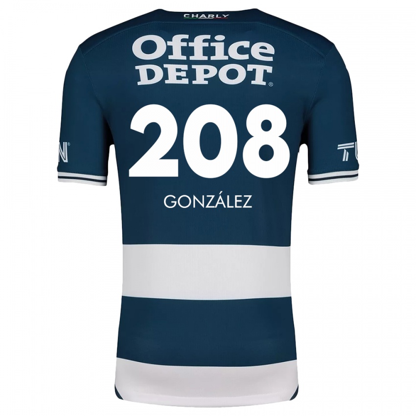 Dětské Osvaldo González #208 Modrá Bílá Domů Hráčské Dresy 2024/25 Dres