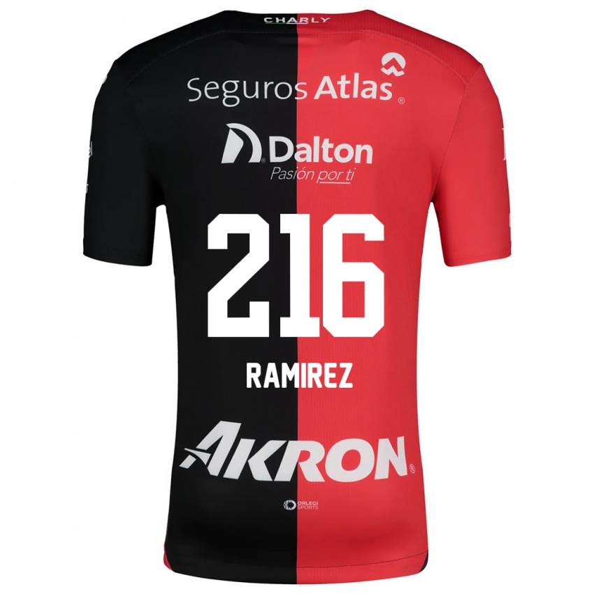 Dětské Paulo Ramírez #216 Červená Černá Domů Hráčské Dresy 2024/25 Dres