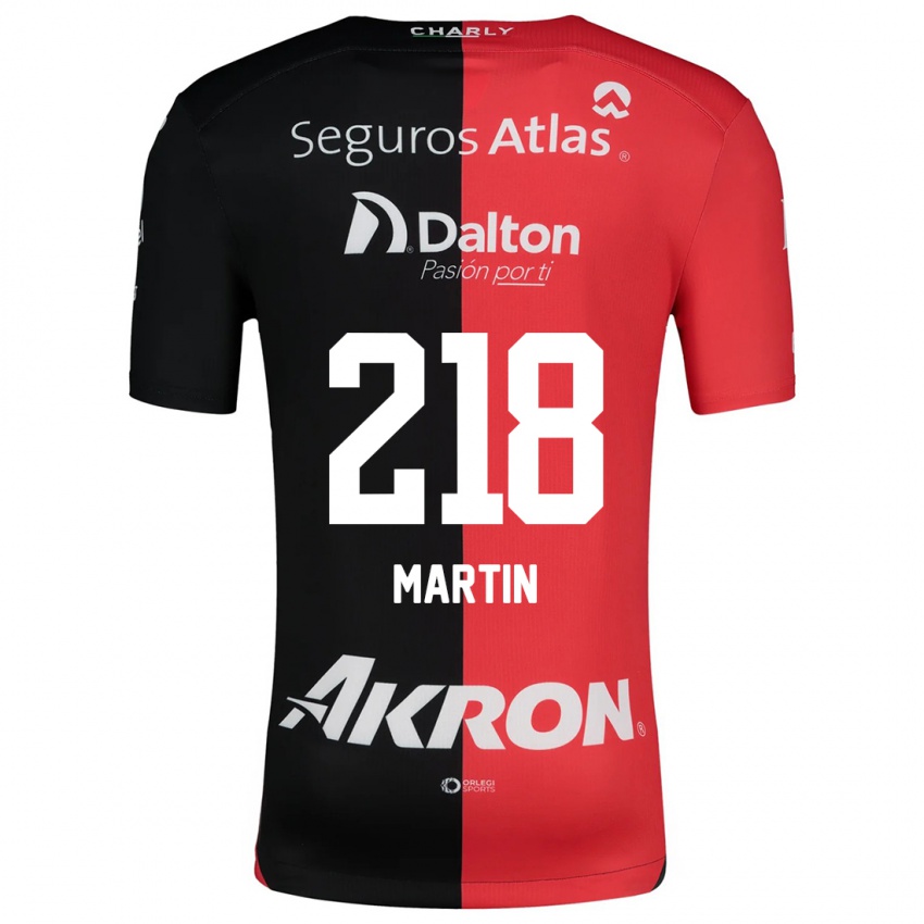 Dětské Jorge San Martín #218 Červená Černá Domů Hráčské Dresy 2024/25 Dres