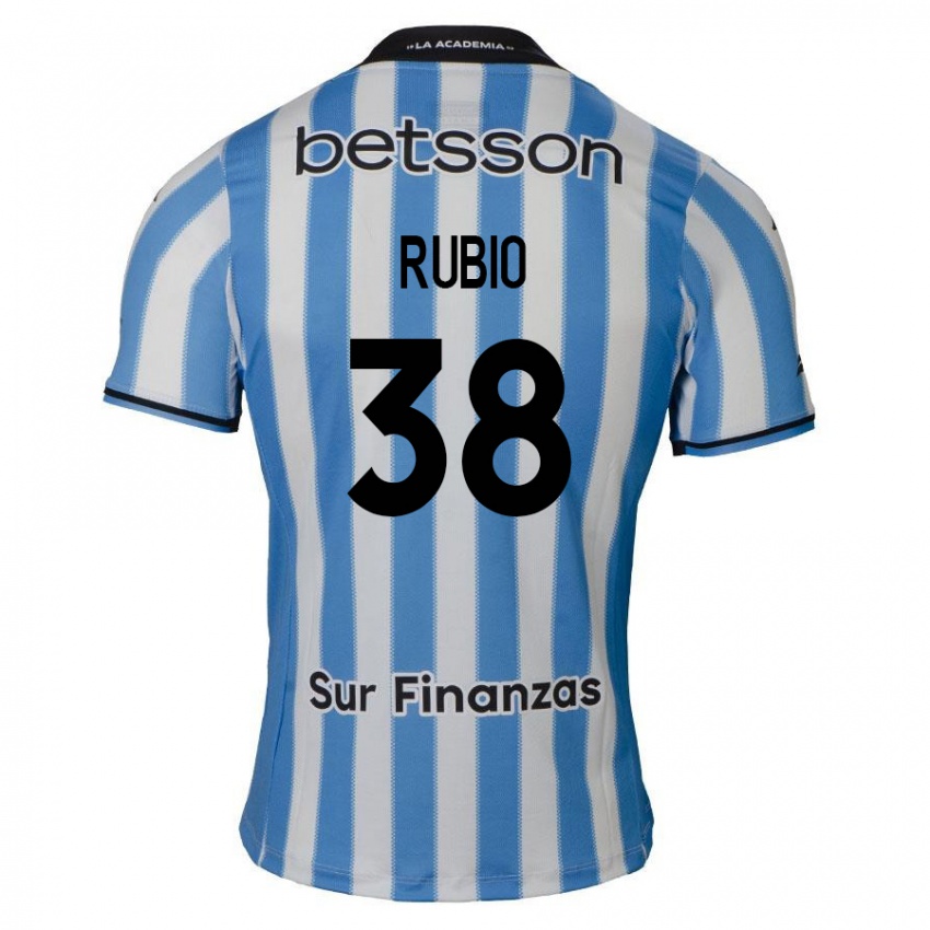 Dětské Tobías Rubio #38 Modrá Bílá Černá Domů Hráčské Dresy 2024/25 Dres