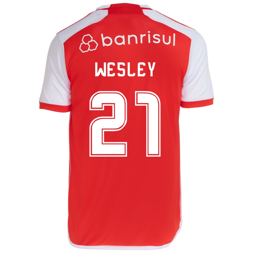 Dětské Wesley #21 Červená Bílá Domů Hráčské Dresy 2024/25 Dres