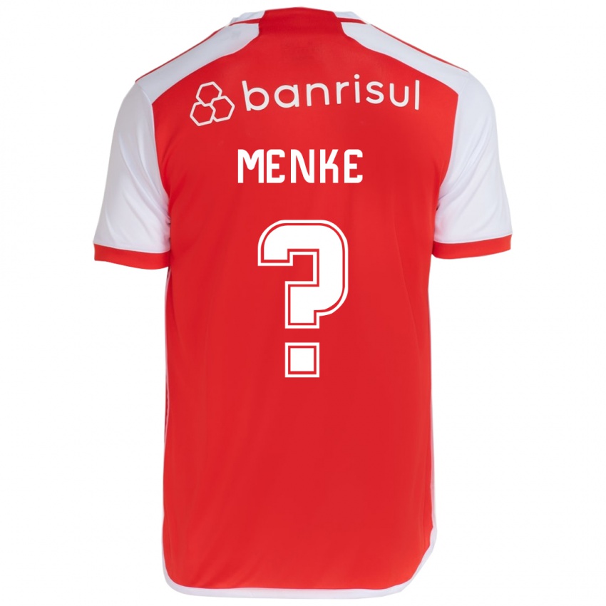 Dětské Henrique Menke #0 Červená Bílá Domů Hráčské Dresy 2024/25 Dres