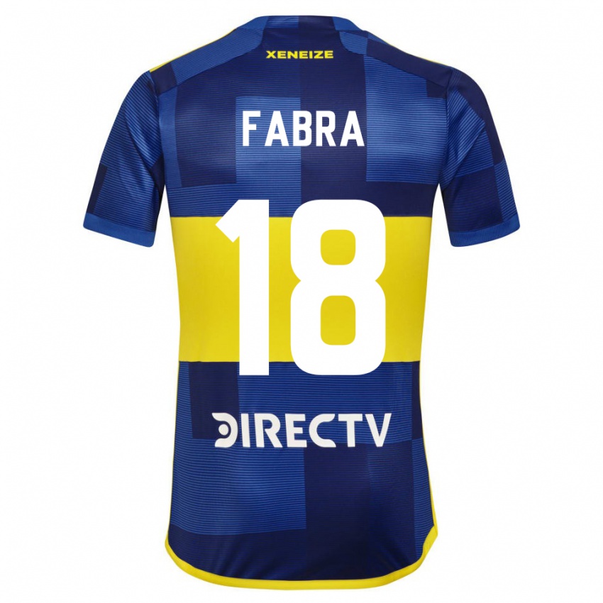 Dětské Frank Fabra #18 Modrá Žlutá Domů Hráčské Dresy 2024/25 Dres