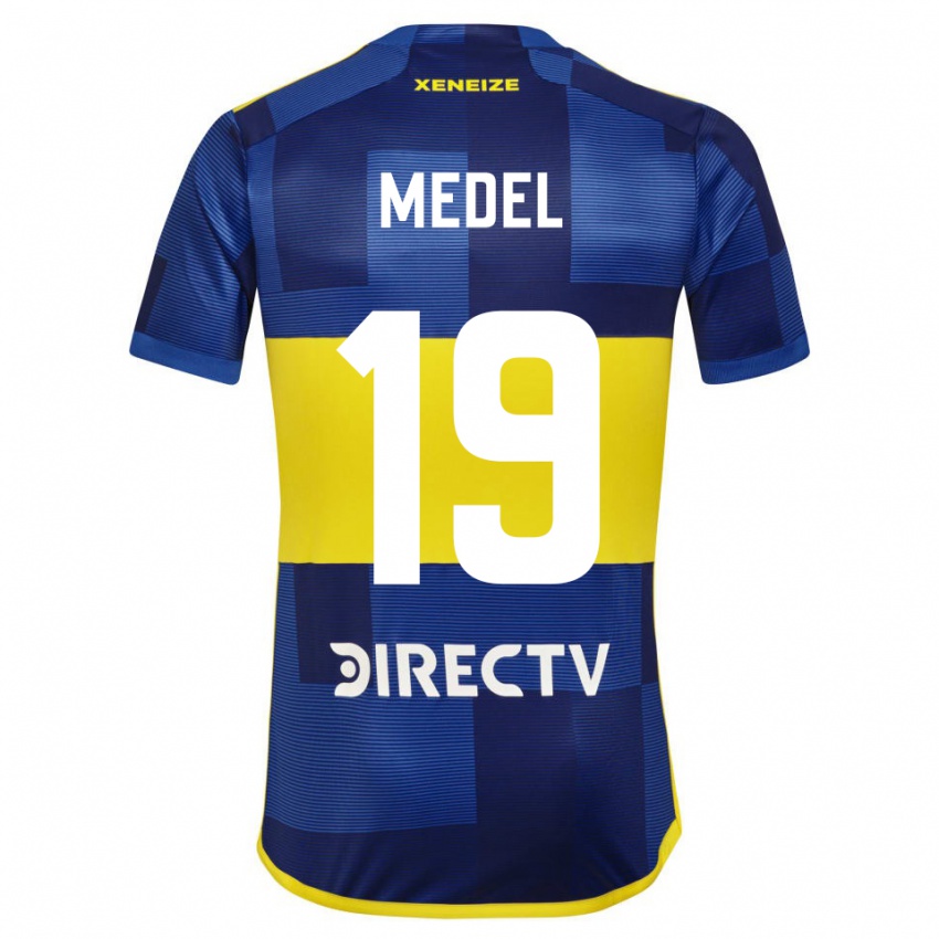 Dětské Gary Medel #19 Modrá Žlutá Domů Hráčské Dresy 2024/25 Dres