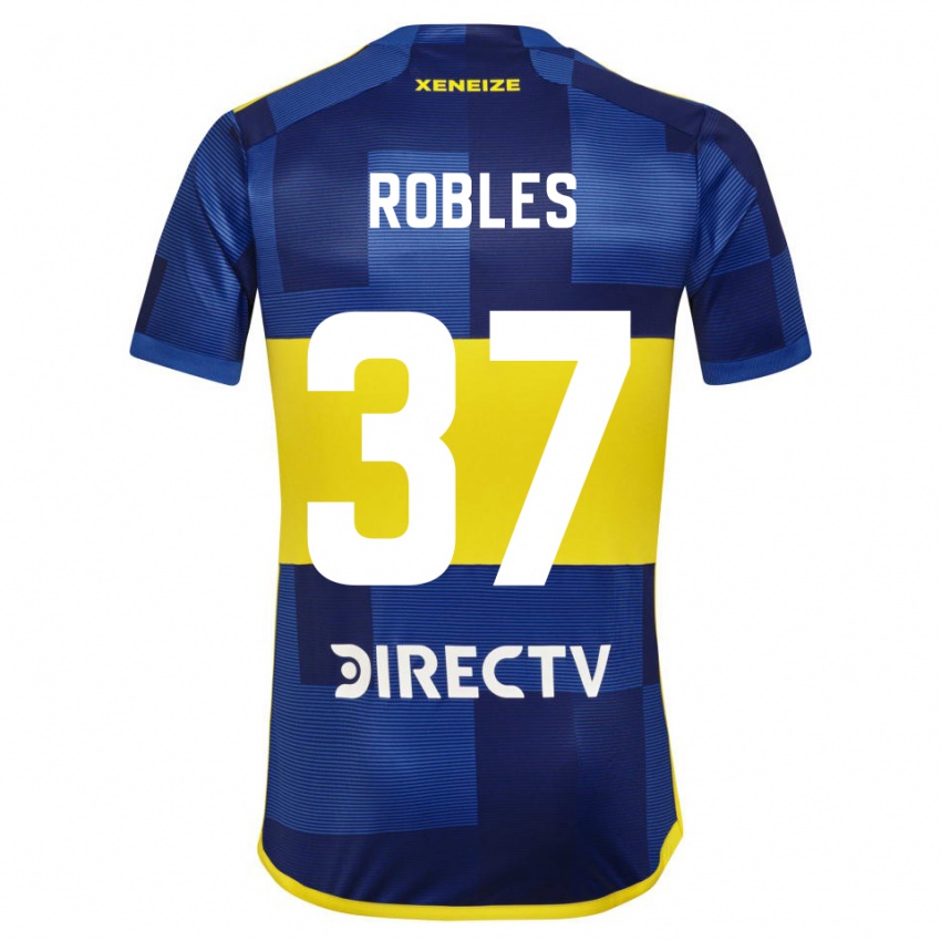 Dětské Sebastian Diaz Robles #37 Modrá Žlutá Domů Hráčské Dresy 2024/25 Dres