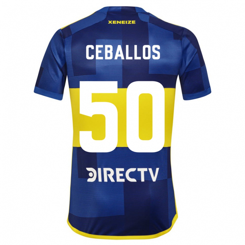 Dětské Julián Ceballos #50 Modrá Žlutá Domů Hráčské Dresy 2024/25 Dres