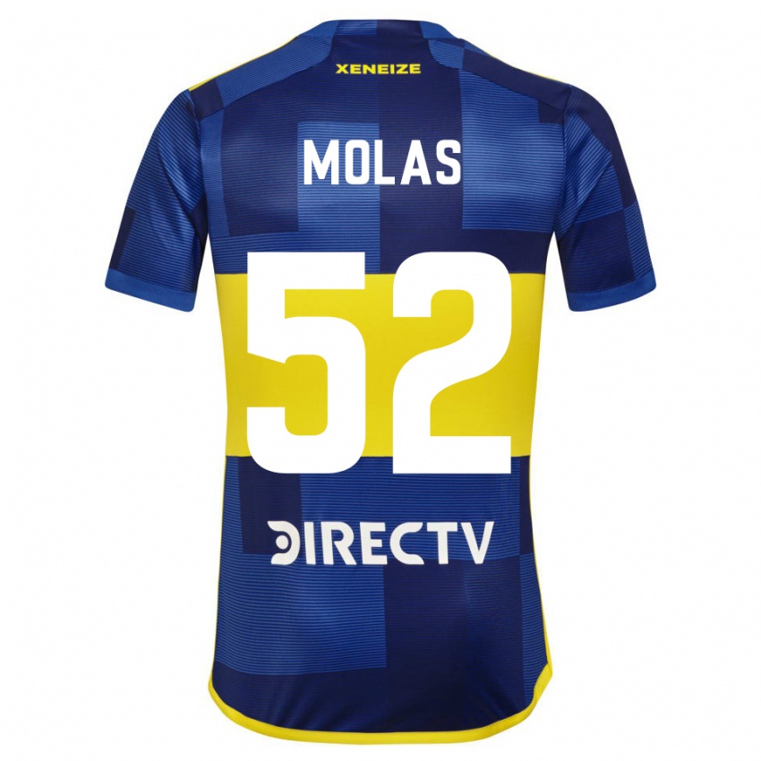 Dětské Walter Molas #52 Modrá Žlutá Domů Hráčské Dresy 2024/25 Dres