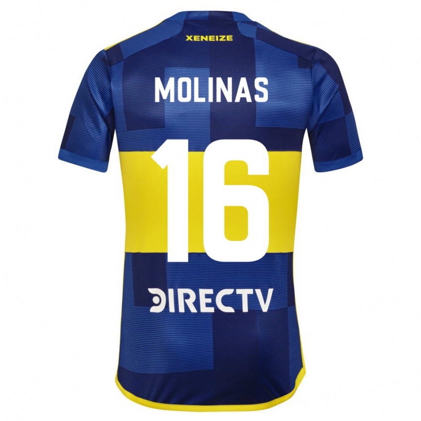 Dětské Aaron Molinas #16 Modrá Žlutá Domů Hráčské Dresy 2024/25 Dres