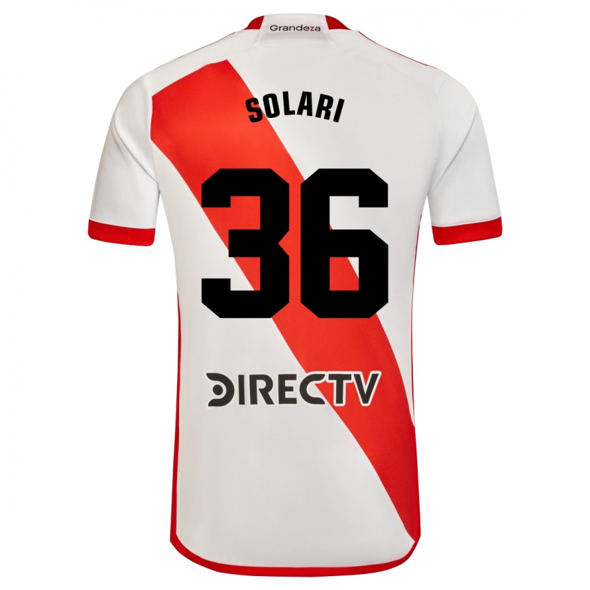 Dětské Pablo Solari #36 Bílá Červená Domů Hráčské Dresy 2024/25 Dres