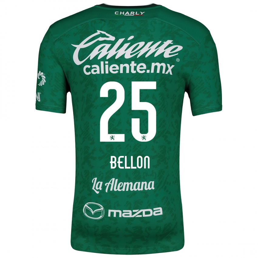 Dětské Paul Bellón #25 Zelená Bílá Domů Hráčské Dresy 2024/25 Dres