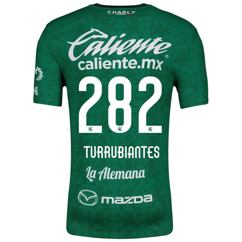 Dětské Abdon Turrubiantes #282 Zelená Bílá Domů Hráčské Dresy 2024/25 Dres