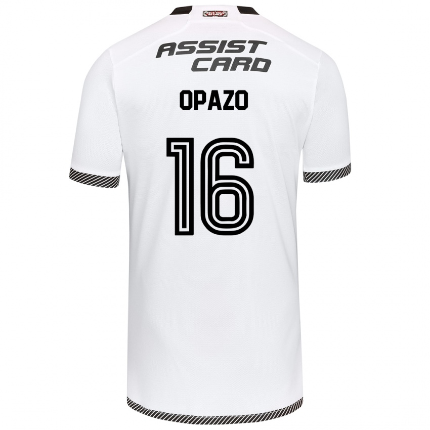 Dětské Óscar Opazo #16 Bílý Černý Domů Hráčské Dresy 2024/25 Dres