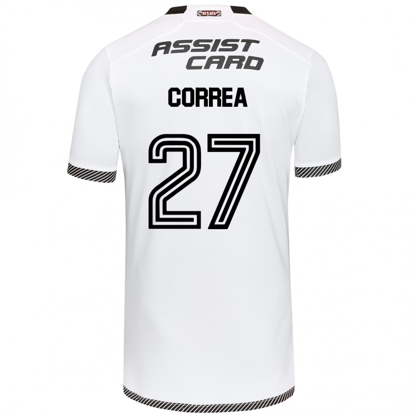 Dětské Javier Correa #27 Bílý Černý Domů Hráčské Dresy 2024/25 Dres