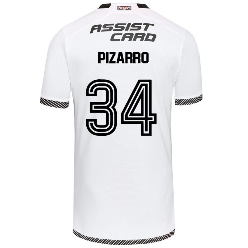 Dětské Vicente Pizarro #34 Bílý Černý Domů Hráčské Dresy 2024/25 Dres