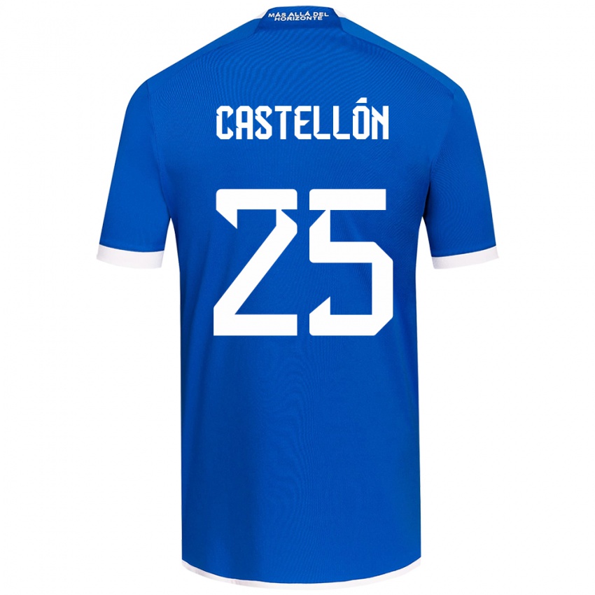 Dětské Gabriel Castellón #25 Modrá Bílá Domů Hráčské Dresy 2024/25 Dres