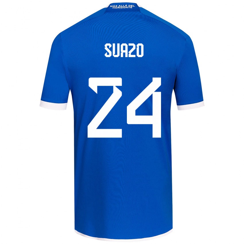 Dětské Arantza Suazo #24 Modrá Bílá Domů Hráčské Dresy 2024/25 Dres