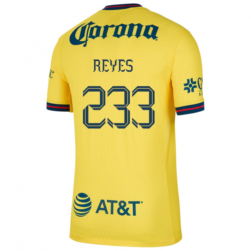 Dětské Andrés Reyes #233 Žlutá Modrá Domů Hráčské Dresy 2024/25 Dres