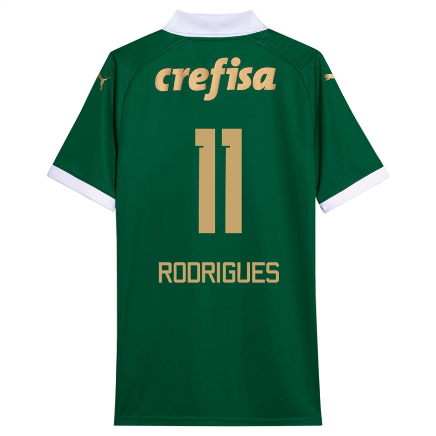 Dětské Bruno Rodrigues #11 Zelená Bílá Domů Hráčské Dresy 2024/25 Dres