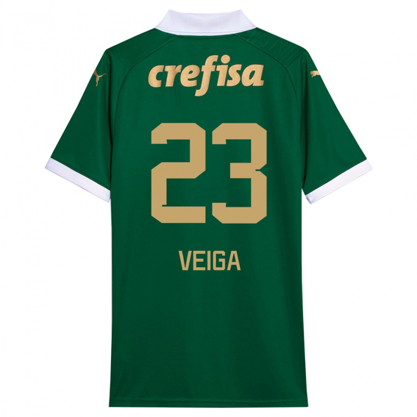 Dětské Raphael Veiga #23 Zelená Bílá Domů Hráčské Dresy 2024/25 Dres