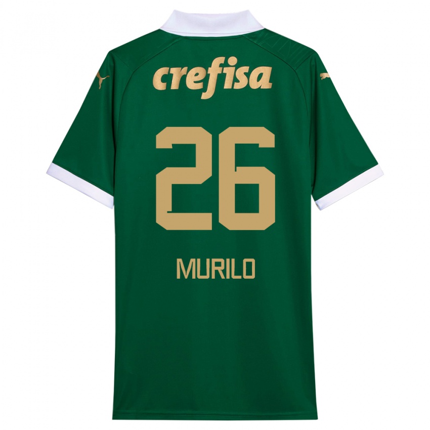 Dětské Murilo #26 Zelená Bílá Domů Hráčské Dresy 2024/25 Dres