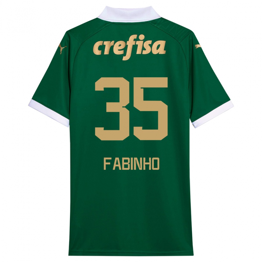 Dětské Fabinho #35 Zelená Bílá Domů Hráčské Dresy 2024/25 Dres