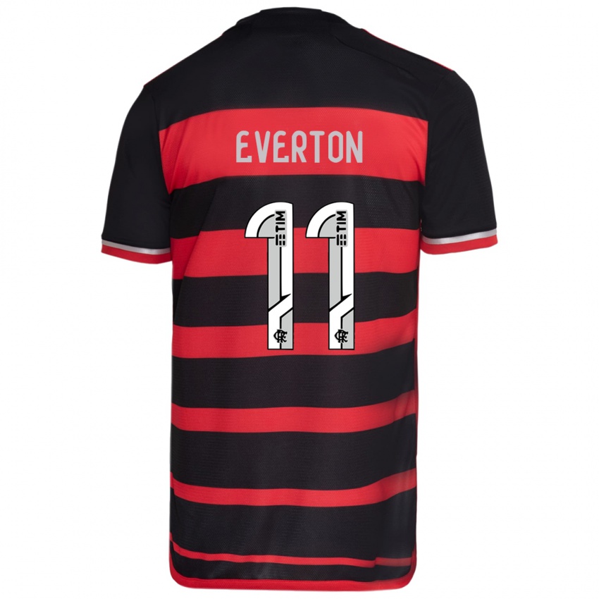 Dětské Everton #11 Červená Černá Domů Hráčské Dresy 2024/25 Dres