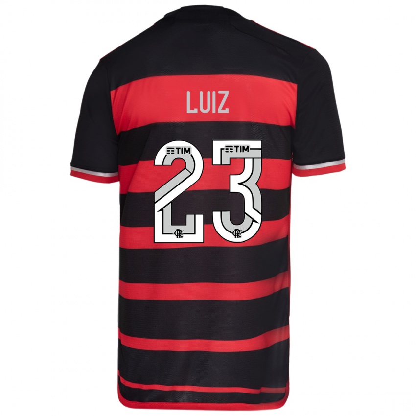 Dětské David Luiz #23 Červená Černá Domů Hráčské Dresy 2024/25 Dres