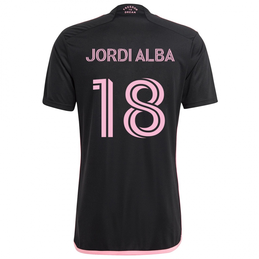 Dětské Jordi Alba #18 Černá Daleko Hráčské Dresy 2024/25 Dres