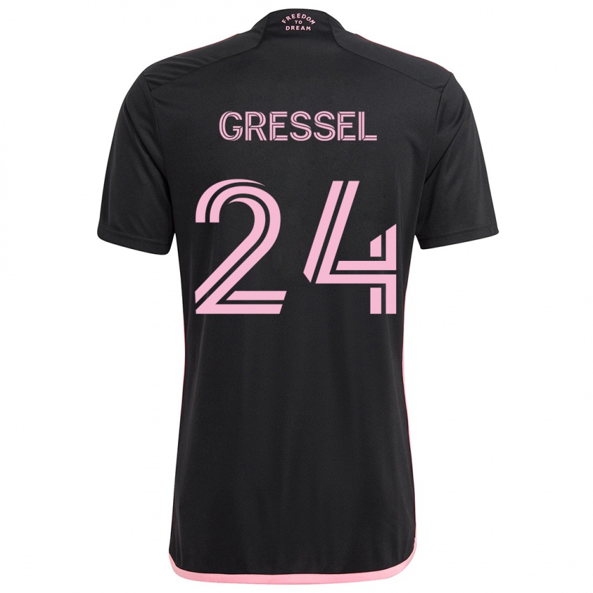 Dětské Julian Gressel #24 Černá Daleko Hráčské Dresy 2024/25 Dres