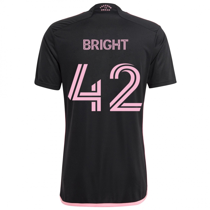 Dětské Yannick Bright #42 Černá Daleko Hráčské Dresy 2024/25 Dres