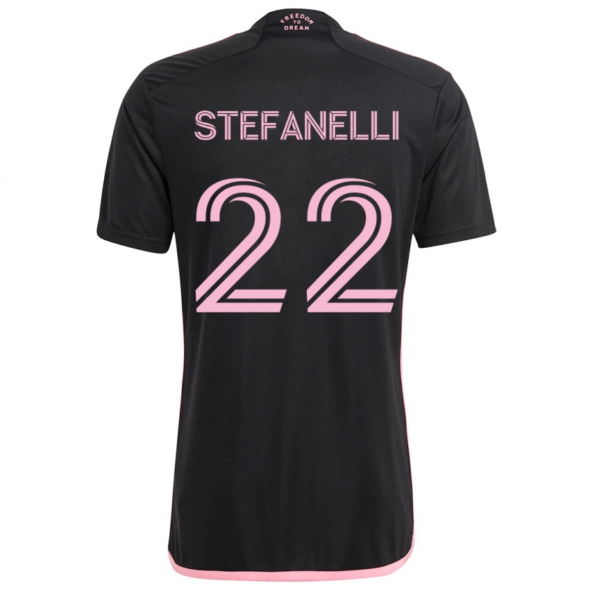 Dětské Nicolás Stefanelli #22 Černá Daleko Hráčské Dresy 2024/25 Dres