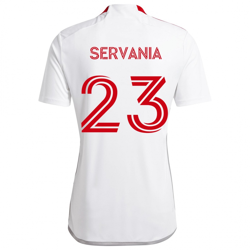 Dětské Brandon Servania #23 Bílá Červená Daleko Hráčské Dresy 2024/25 Dres