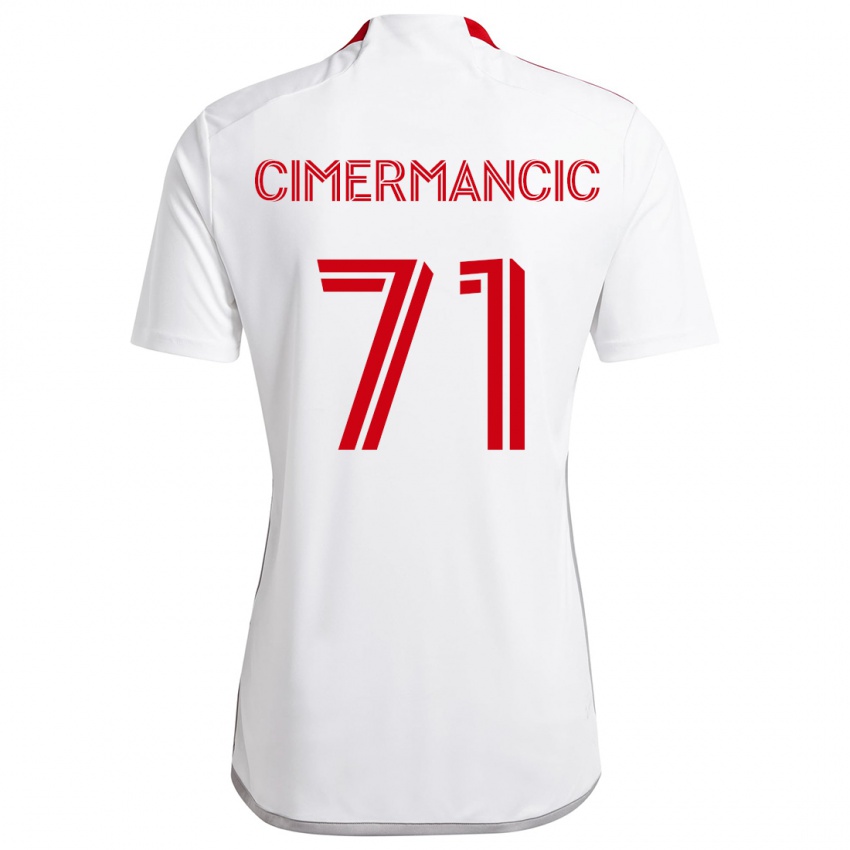 Dětské Markus Cimermancic #71 Bílá Červená Daleko Hráčské Dresy 2024/25 Dres