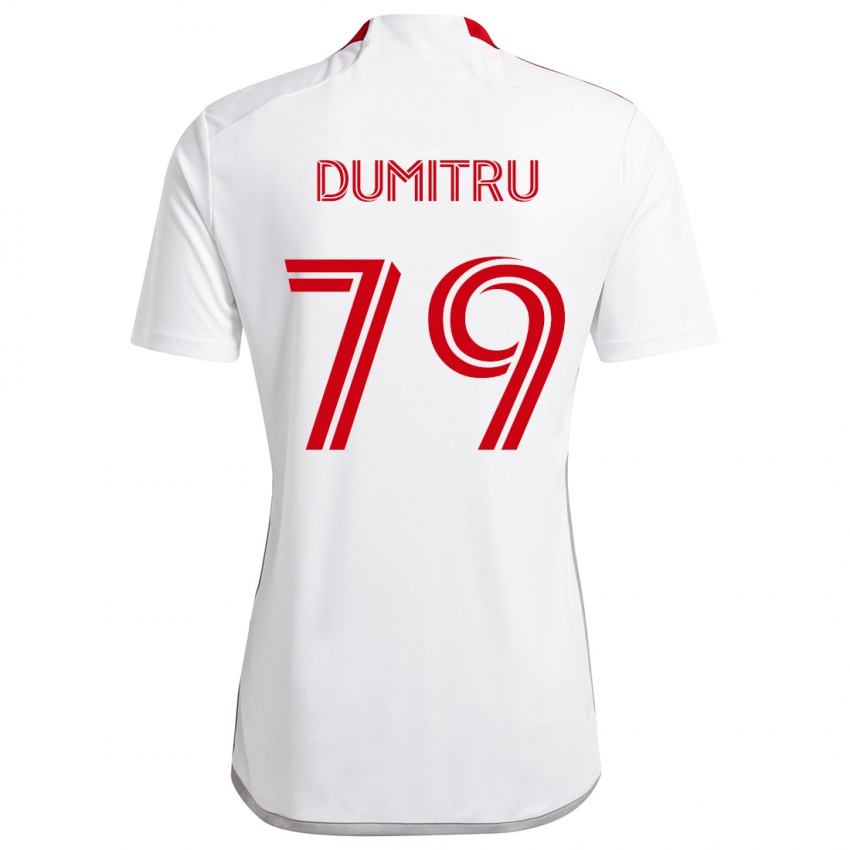 Dětské Andrei Dumitru #79 Bílá Červená Daleko Hráčské Dresy 2024/25 Dres