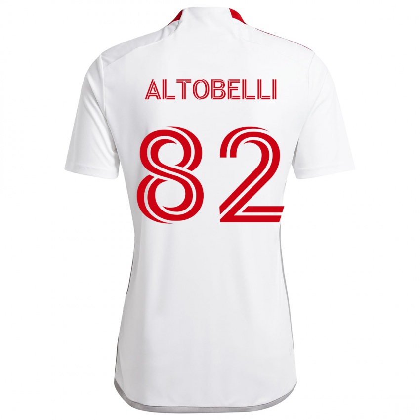 Dětské Julian Altobelli #82 Bílá Červená Daleko Hráčské Dresy 2024/25 Dres