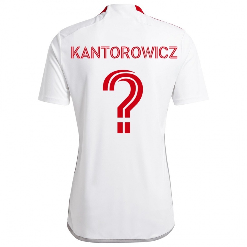 Dětské Dominic Kantorowicz #0 Bílá Červená Daleko Hráčské Dresy 2024/25 Dres