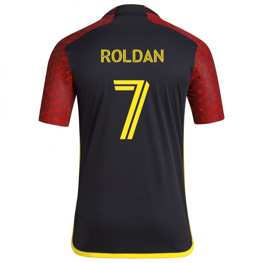 Dětské Cristian Roldán #7 Červená Černá Daleko Hráčské Dresy 2024/25 Dres